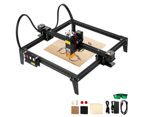 Graveur Laser 5,5W – Précision et Polyvalence avec Technologie Laser Compressée, Zone de Travail 310x300mm pour Bois, Métal, Acrylique et Plus